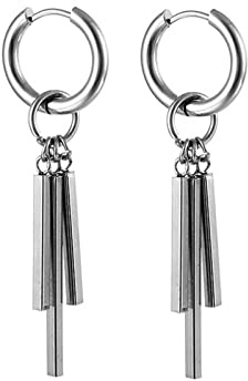 Herrörhängen Dangle, Herrörhängen i rostfritt stål Hoop Piercing Smycken Runda med runda stänger