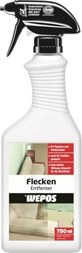 Wepos Flecken Entferner 750 ml | Anwendungsfertiger | für Teppich und Polstermöbel | auch für Textilien | universeller Flecken Entferner