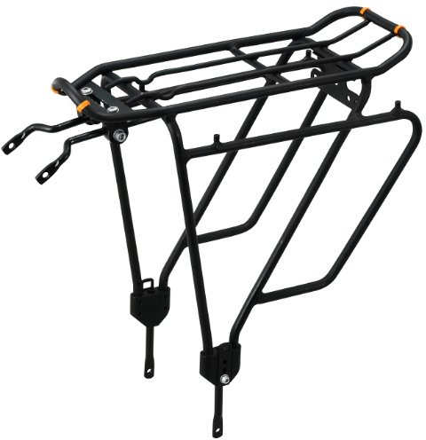 Ibera Gepäckträger Mountainbike – Verstellbar für 26-29 Zoll, Rahmenmontage geeignet für Scheibenbremsen oder ohne Scheibenbremse, Aluminium Fahrrad Gepäckträger