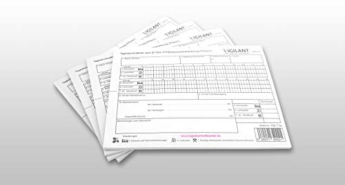 Block mit 50 Tageskontrollblätter | Güterverkehr bis 3,5t (FPersV) | Economy