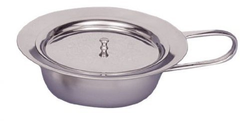 Stock-Fachmann Stechbecken Bettpfanne aus Edelstahl mit Deckel Pflege zuhause