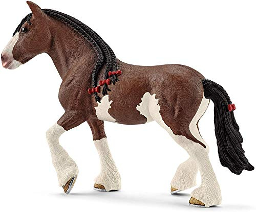 Schleich- Figura de Yegua Clydesdale, Colección Horse Club, 16.1 cm (13809)