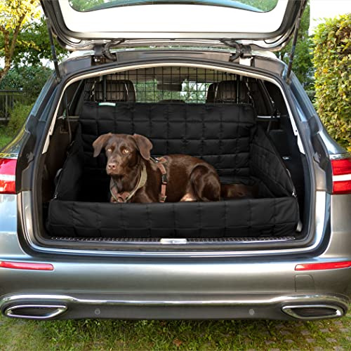 Doctor Bark universeller Kofferraumschutz für Hunde mit Ladekantenschutz, waschbar & geruchsfrei, komfortabler All-Side Schutz für SUV, Kombi und Van (Gr. M - 90x90 cm/Schwarz)