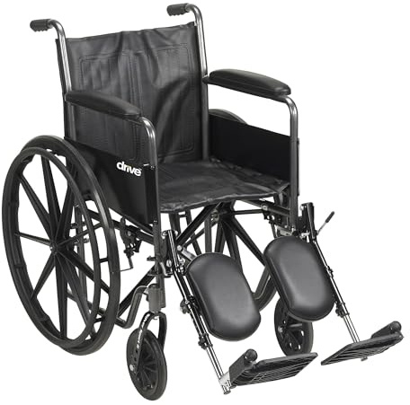 McKesson Wheelchair, Elevating Swing Away Foot Leg Rest, Fixed Arm, 18 in Seat, 300 lbs Weight Capacity, 1 Count