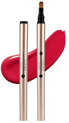 Retractable Automatic Lid Professional Lip Brush 1pc (Champagne Gold)