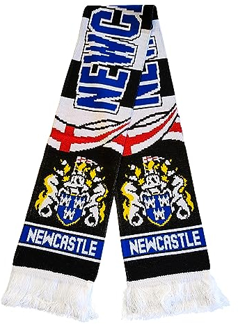 Newcastle United Fußball-Schal aus Acryl, gestrickt