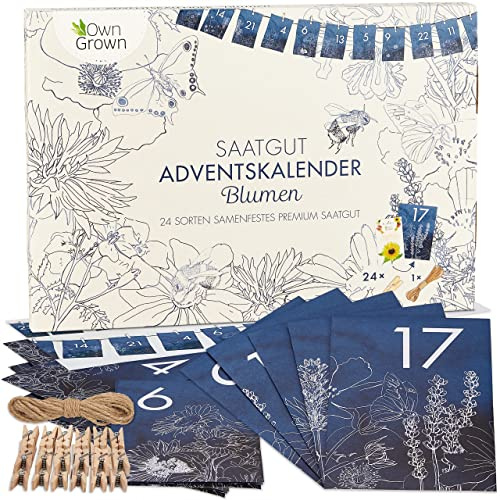 Saatgut Adventskalender 2025: Samen Adventskalender mit Blumensamen - adventskalender Garten DIY Advent Kalender mit Blumen Samen - Ideal Geschenke für Gartenliebhaber - Neuheit 2025 von OwnGrown