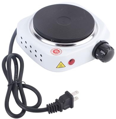 500W 110V Electric Stove, Multifunctional Small Hot Plates For Cooking, Portable Stainless Steel Single Countertop Stove Infrared with Indicator Light, with Thermal
