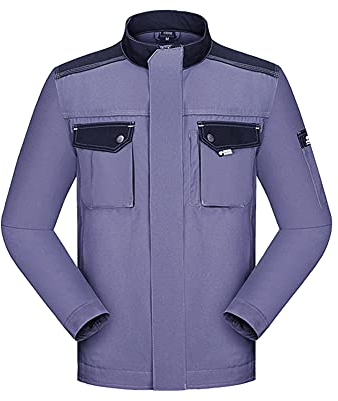 YJKJ Lederschürze, Arbeitsjacke, Lange Ärmel Schmutzabweisend Tragbar Werkzeuge,4XL