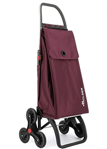 Carro Rolser Akanto MF 6 Ruedas Sube Escaleras Plegable - Burdeos