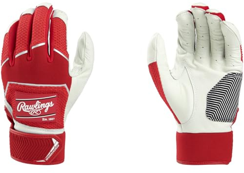 Rawlings | Workhorse Baseball Batting Gloves | Adult X-Large | Scarlet