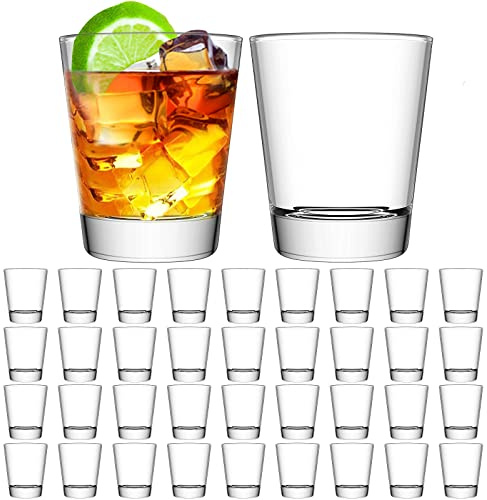 SuproBarware Shot Glass Set of 36 Heavy Base Shot Glass Bulk 2 oz/ 60 ml Round Shot Glasses Set for Espresso, Whiskey, Liqueurs and Tequila