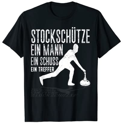 Eisstock Eistockschießen Stockschütze T-Shirt