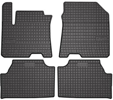 OMAC Gummi Fußmatten kompatibel mit Hyundai Kona Electric 2018-2023 Automatten Schwarz 4X