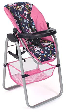Bayer Chic 2000 655-43 Puppen-Hochstuhl, Einhorn, Navy-pink, 36 x 35 x 73 cm