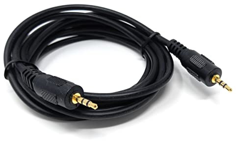 DRUT 2m 2.5mm Jack to 2.5mm Jack Stereo Audio Cable Lead, 6.5ft | Gold Connectors
