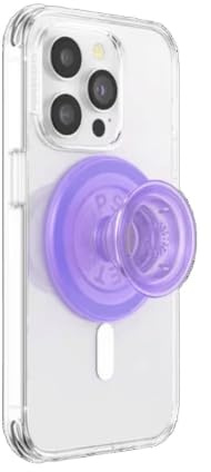 PopSockets Phone Grip for MagSafe, Magnetic Holder, Phone Stand, Lavender - Lavender Translucent
