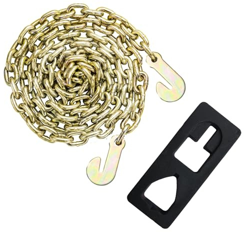 T Post Puller Plate with 47in Chain - Heavy-Duty Steel - Farm & Garden Equipment for Quick Removal of T Posts