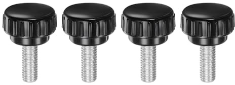 QUARKZMAN 4 Stück Rändelschraube M8 x 20mm Flügelschrauben mit Gewinde Rundkopf Klemmschrauben Klemmknöpfe 30mm Drehknopf Befestigungsschraube für Möbel Modellbau Maschinen Geräte