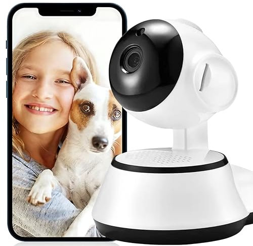 Telecamera di sorveglianza WiFi per interni | Telecamera IP 1080P con rilevamento del movimento, telecamere di sicurezza con visione notturna, telecamera di sorveglianza per bambini con audio