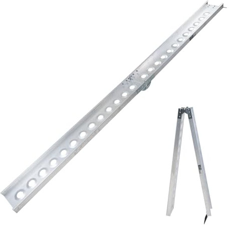 TRUTZHOLM Auffahrschiene klappbar 240 cm Tragkraft 50 kg Alu grau gelocht Fahrradrampe Rampe