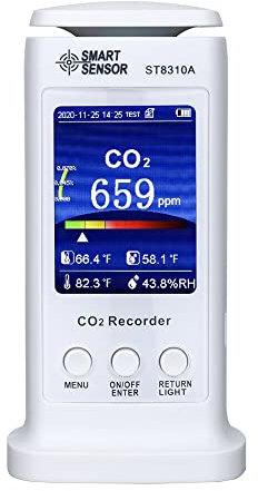 HHOZsafety Digital Carbon Dioxide Recorder Air Quality Monitor Real-Time Tracking CO2 Gas Detector with WiFi Display Data Gas Analyzer