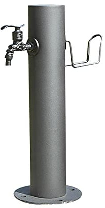 ZATTYDV Fontana Verticale Esterna a Colonna con Rubinetto, Colonna d'Acqua cilindrica in Acciaio Inossidabile per Giardino, Cortile Domestico e Anti-Garage