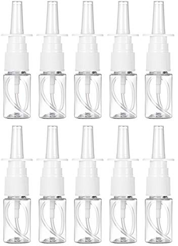 HEALEEP 10 Botellas de Spray Nasal de 10ml Pulverizador Directo, Diseño Mini Portátil, Tapa Sellada Completa, Ideales para Viajes y Uso al Aire Libre
