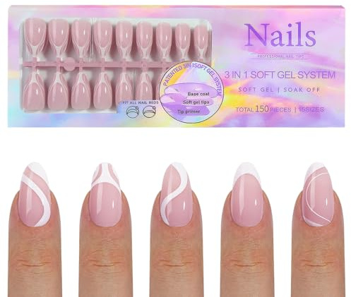 Les Ongles Français De La Mode Sont De Pressoir Sur Les Ongles 150pcs Faciles À Appliquer Et À Retirer Accessoires Us Nr D'usure Longue