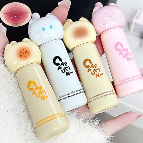 Ensemble de 4 Gloss Hydratants,Gloss Repulpant Hydratant pour les lèvres,Teinte Longue Tenue Waterproof pour des lèvres Pulpeuses,Fini Brillant