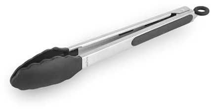 Pinzas de Bloqueo Salter Expert 12 – Seguras para Antiadherentes, Silicona Resistente al Calor, Aptas para Lavavajillas, Para Carne, BBQ, Freír, Servir, Freidora de Aire, Ensalada, Buffet