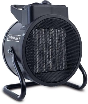 Scheppach EH3000 Elektro Heizer 3000W 2000W stufenlos | 320 m³/h Luftmenge | 5–85 °C | Ventilator & Heizung Keramik Heizlüfter | bis 60 Kubikmeter | 3 Heizstufen | Überhitzungsschutz & Tragegriff