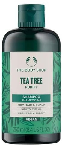 The Body Shop Tea Tree Purify Shampoo 250ml | Clarifying Shampoo for Oily Hair and Scalp, Cleansing and Balancing Shampoo with Community Fair Trade Tea Tree Oil