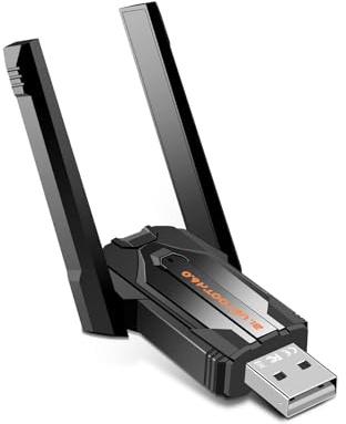 Adattatore Bluetooth 6.0 per PC, adattatore USB Bluetooth Dongle con doppia antenna per connessione stabile, portata 150 m per desktop, laptop, mouse, tastiera, cuffie Windows 11/10/8.1