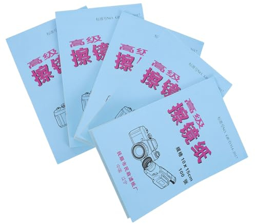 SWETRACE Lens Cleaning Tissues 5 Books Portable Paper Wipes for Optical Devices and Computer Screens Versatile Use for Maintenance and Screen Cleaning
