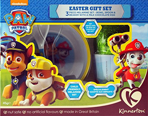 Paw Patrol Chocolate Easter Egg Gift Breakfast Set - Bowl Cup And Spoon