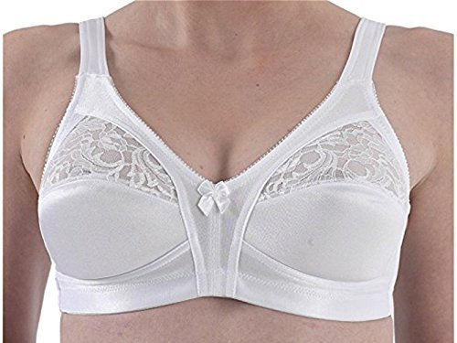 Lifeessentials11 Firm Control Bra Soft Cup Non Wired 34 36 38 40 42 44 46 48 B C D DD E (D, White, 36)