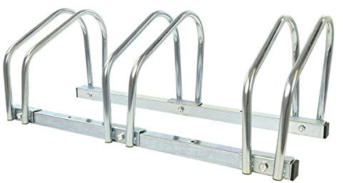 Fahrradständer für 2 3 und 4 Fahrräder, Robuste Fahrradhalterung aus Stahl für Boden und Wandmontage, Stabiler Radständer für Reifen bis 55mm