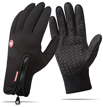Gants isolants en polaire à écran tactile, gants chauds thermiques coupe-vent résistants à la neige pour sports d'hiver ski snowboard équitation moto vélo moufles randonnée camping conduite gants
