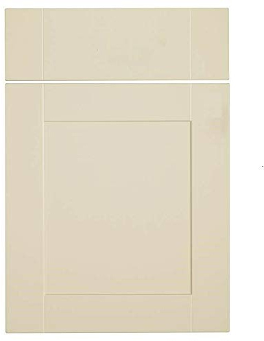 Matt Cream Replacement Kitchen Unit Cupboard Door Compatible with Howdens Burford (553mm x 597mm)