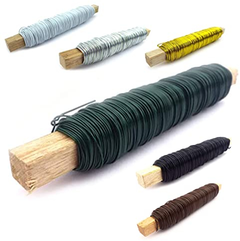 Sepkina Blumendraht Draht Floristikdraht Bindedraht Wickeldraht Basteldraht Metalldraht 50 Meter 0,14€/M grün (Grün)