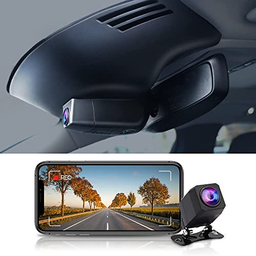 Fitcamx Dual Dash Cam Lämplig för Volvo XC60 2018-2021 2nd Gen, S90 V90 2017-2021 2nd Gen (Model A), 4K 2160P+1080P Dashcam WiFi, Biltillbehör, Loop inspelning, G-Sensor, WDR Dash-kamera, 128GB kort