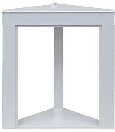 Rebecca Mobili Eckkaminrahmen, Dekorativer Eckkamin, Weiß, MDF, Für Wohnzimmer Schlafzimmer - Maße: 100 x 90 x 45 cm (HxLxB) - Art. RE6742