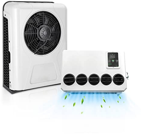 12 V Universal Electric RV Truck Camper Van Air Conditioner New Energy electric Automotive Split Air Conditioner AC Unit 12 V 6600 BTU for truck, semi trucks, RV,Van ac
