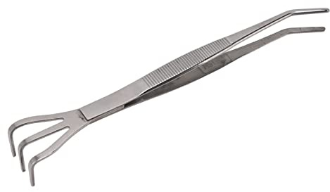Bonsai Tweezers Root Rake, Party Decorations & Supplies Banners Stainless Steel Root Rake Bonsai Tweezers Soil Farming Tool with Ergonomical Handle for Loosing Soil, Placing Tiny B (Bent)