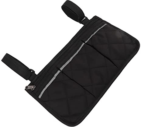 KENANLAN Rollstuhl-Seitenaufbewahrungstasche, Rollstuhl-Beutel, Wasserdicht, Polyester, mit Mehreren Taschen, Rollstuhl-Seitentasche die Meisten Rollstühle, Gehhilfen oder