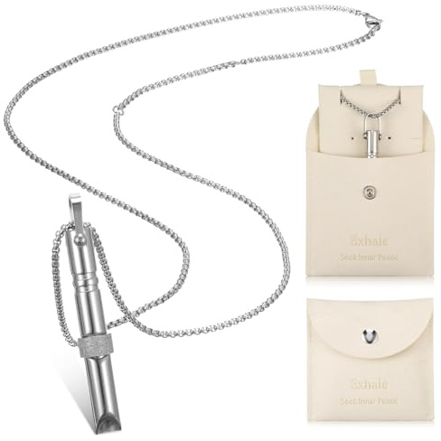Fiada Collier de Respiration Consciente Anti-Stress Outil de Méditation Sac à Bijoux (Nouvelle Collection)