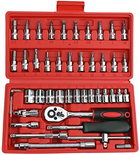 1/4 Zoll Drehmoment-Steckschlüssel-Set, Schlüsselsatz für Auto, Fahrrad, Schraubenschlüssel, Ratschenschlüssel, Schraubendreher-Sets, Multitool-Reparatur, Heim-Werkzeug-Sets