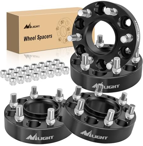 Nilight 6 x 135 Spurverbreiterungen für 2015–2022 Ford F150, 1,5 Zoll Spurverbreiterungen M14 x 1,5 Bolzen und 87,1 mm Nabenbohrung, Kompatibilität mit 2015, 2016, 2017, 2018, 2019, 2020, 2021, 2022 | 【6 Lug Adapter】 3.8 cm dick, 87.1 mm Nabenbohrung, M14x1,5 Bolzen; passend für ausgewählte Expeditions- und Navigator-Modelle