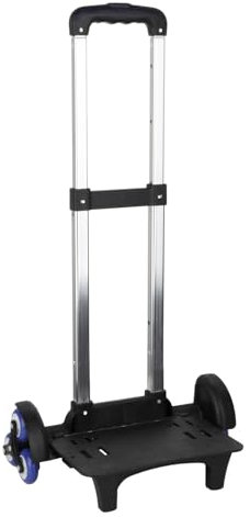 harayaa Stair Climber Folding Hand Truck Aluminium Trolley with 6 Wheels for Fishing Shopping, Black